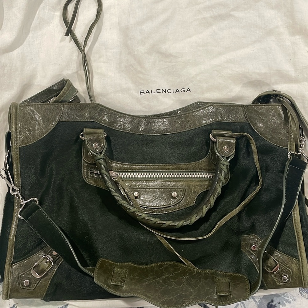 Balenciaga pony hair bag